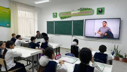 «Заң мен тәртіп» құндылықтар аясында 6–7 сынып оқушыларына құқықтық сауаттылықты арттыру мақсатында арнайы бейнеролик көрсетілді.